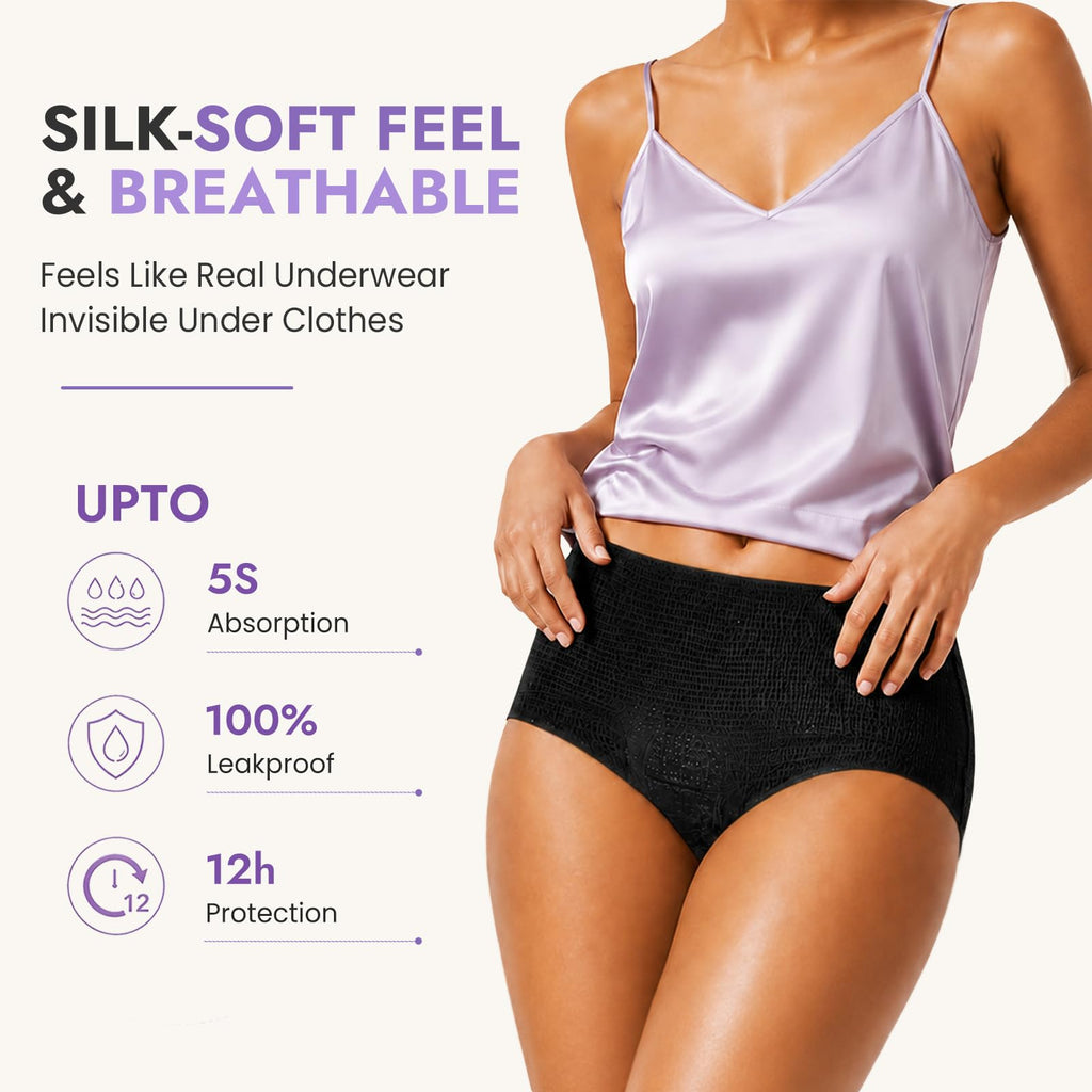 MOLLIS Disposable Period Pants Heavy Flow, Postpartum Underwear L/XL 16 Ct