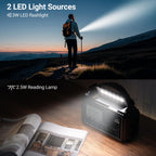 Mesqool Portable Wind Up Hand Crank and Solar Powered Radio with USB Phone Charger, Emergency Radio with SOS Alarm and Flashlight, AM/FM/SW Radio with 12000mAh Rechargeable Battery for Outdoor