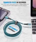 2-Pack 2m 60W USB C to USB C Charger Cable, PD Type C Super Fast Charging for iPhone 17 air 16 15 MacBook iPad Pro, Samsung Flip Fold 7 6 5 S26 S25 S24 S23 Ultra, Steam Deck, Nintendo Switch etc