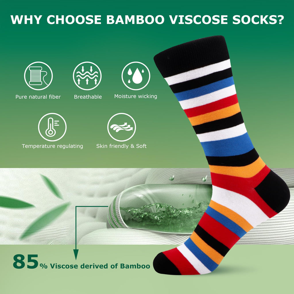 WeciBor Men's Bamboo Seamless Socks 6/12 Pack