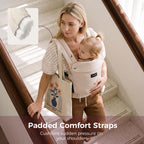 Momcozy Baby Carrier for 3-24M/3.2-20kg, Waist 64-127cm, Cotton Black