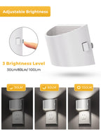 L LOHAS LED Night Lights Plug into Wall, Dimmable Night Light 2 Pack