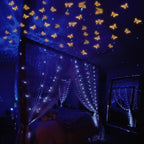 SAOROPEB 3D Butterfly Wall Decor 48 Pcs Gold Butterfly Birthday Decorations
