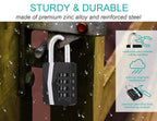 ZHEGE Combination Padlock, 4 Digit Combination Locker Padlock (Red)