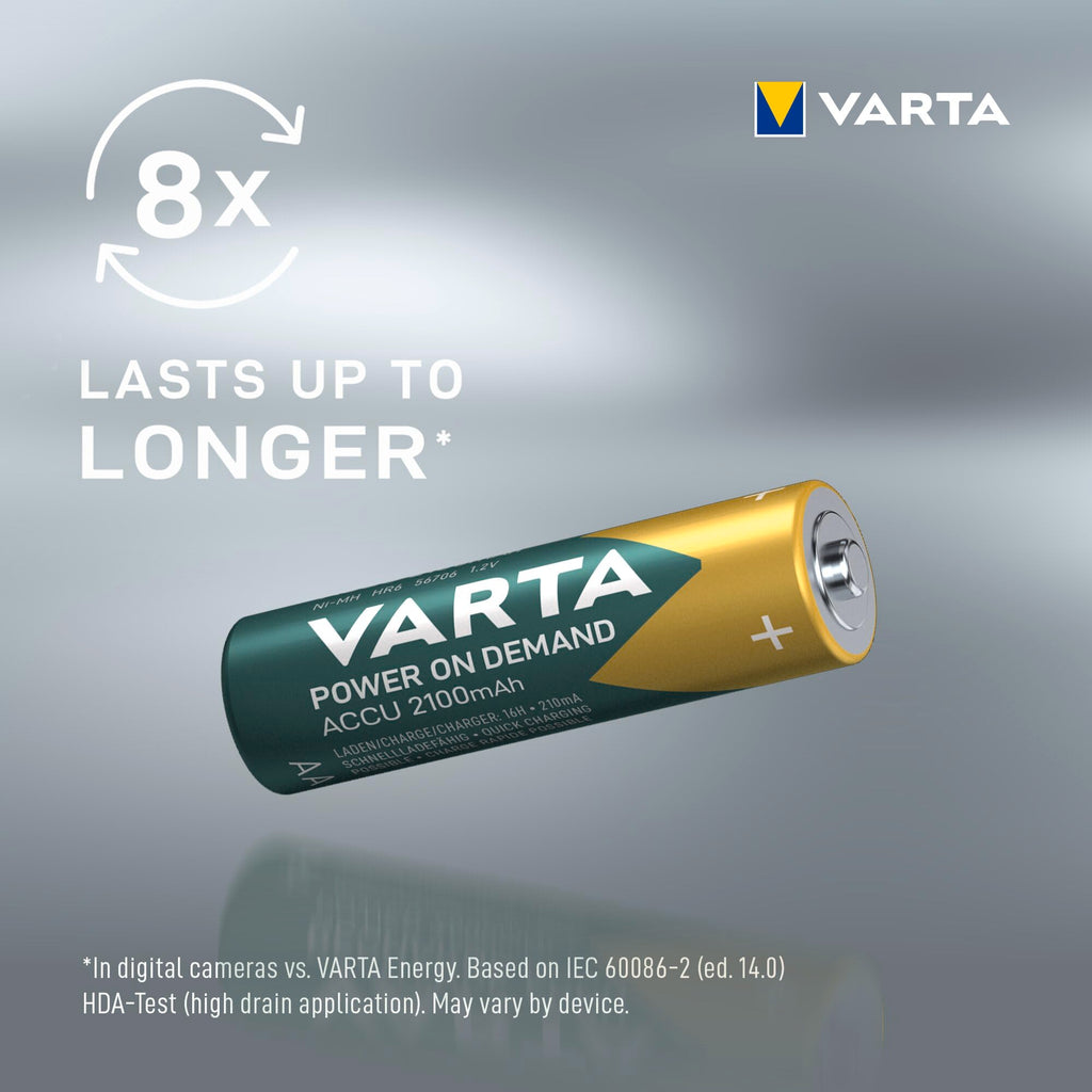 VARTA Batteries AAA, rechargeable, Pack of 16, Power on Demand, 1000 mAh