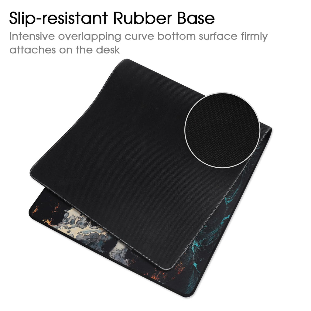 Gaming Mouse Mat/Large Mouse Pad 900 x 400 x 3mm / XXL mouse pad/large size | improved precision and speed | rubber base for stable grip on smooth surfaces | non-slip (90x40 Black)