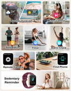 RUIMEN Smart Watch Answer Dial Call,Smart Watches for Women Men 1.85" HD Screen Fitness watch with SpO2 Heart Rate Sleep Monitor Step Counter Waterproof 100+ Sports Mode for Android iOS (2 Bands)