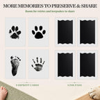 Nabance Baby Hand and Footprint Kit, 3 Inkless Print Pads, 6 Imprint Cards