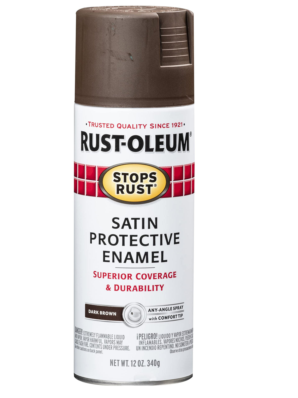 Rust-Oleum 7776830 Stops Rust Spray Paint, 12 oz, Flat Black