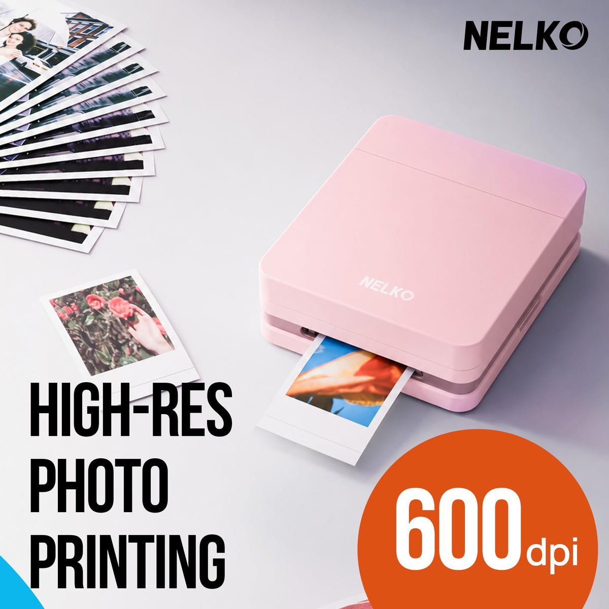 Nelko PP01 2x3 Portable Photo Printer with 20 Sheets, White