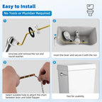 Hibbent Universal Metal Front Mount Toilet Handle Replacement Kit
