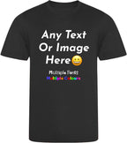 Varsany Personalised T Shirts Mens Womens Kids UK - Customised T Shirt with Any Text and Photo, Long-Lasting Printing - Design Your Own Custom T Shirt