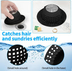 Aluvor Shower Drain Hair Catcher Bathtub Drain Cover Sink Drain Protector