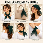WESTEND CHOICE Square Chiffon Scarves Women's Neck Scarf 50s Retro Bandana