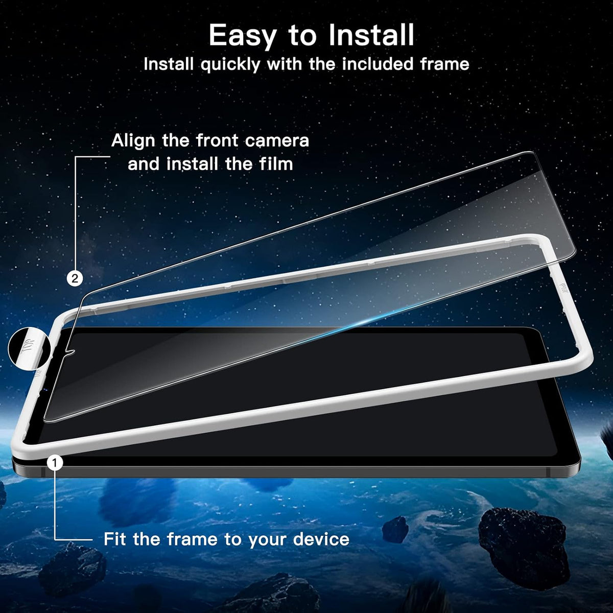 JETech Screen Protector for Samsung Galaxy Tab S6 Lite 10.4", 2-Pack