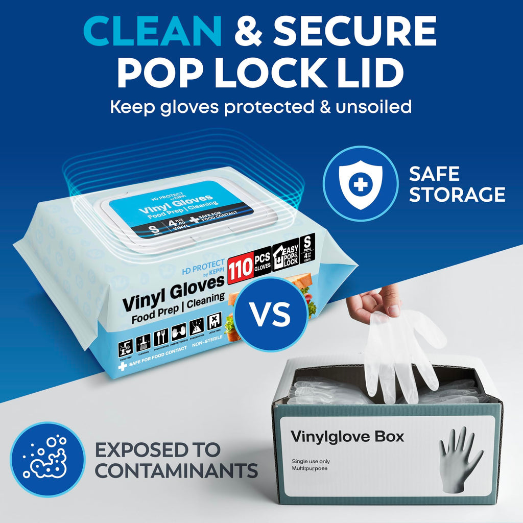 Keppi 600 Pack Disposable Food Prep Gloves – Clear Polyethylene, Latex- BPA & Powder-Free – Bulk Kitchen Gloves for Cooking, Catering, BBQ, Baking, Restaurant Food Handling