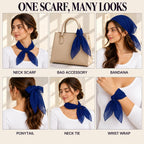 WESTEND CHOICE Square Chiffon Scarves Women's Neck Scarf 50s Retro Bandana