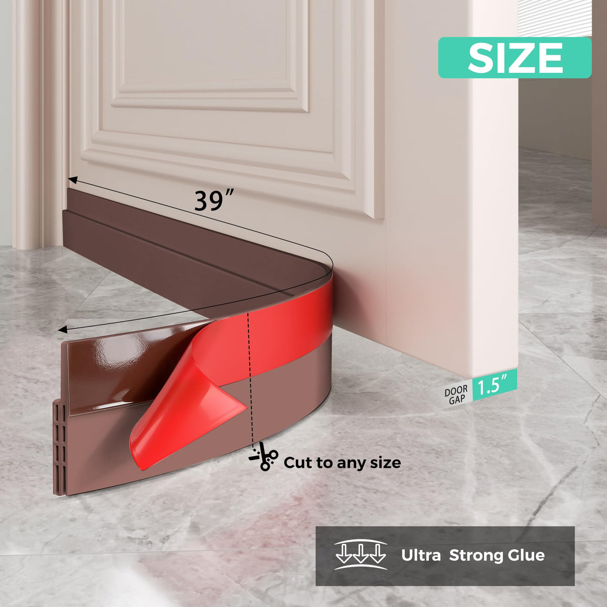 Hojoy Draft Excluder for Doors, Self Adhesive Door Draft Excluder 2 Pack