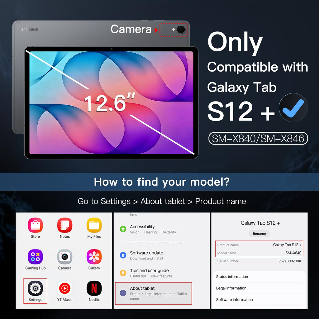 JETech Screen Protector for Samsung Galaxy Tab S6 Lite 10.4", 2-Pack