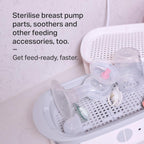 Tommee Tippee Electric Steam Baby Bottle Steriliser 5-Minute Cycle White