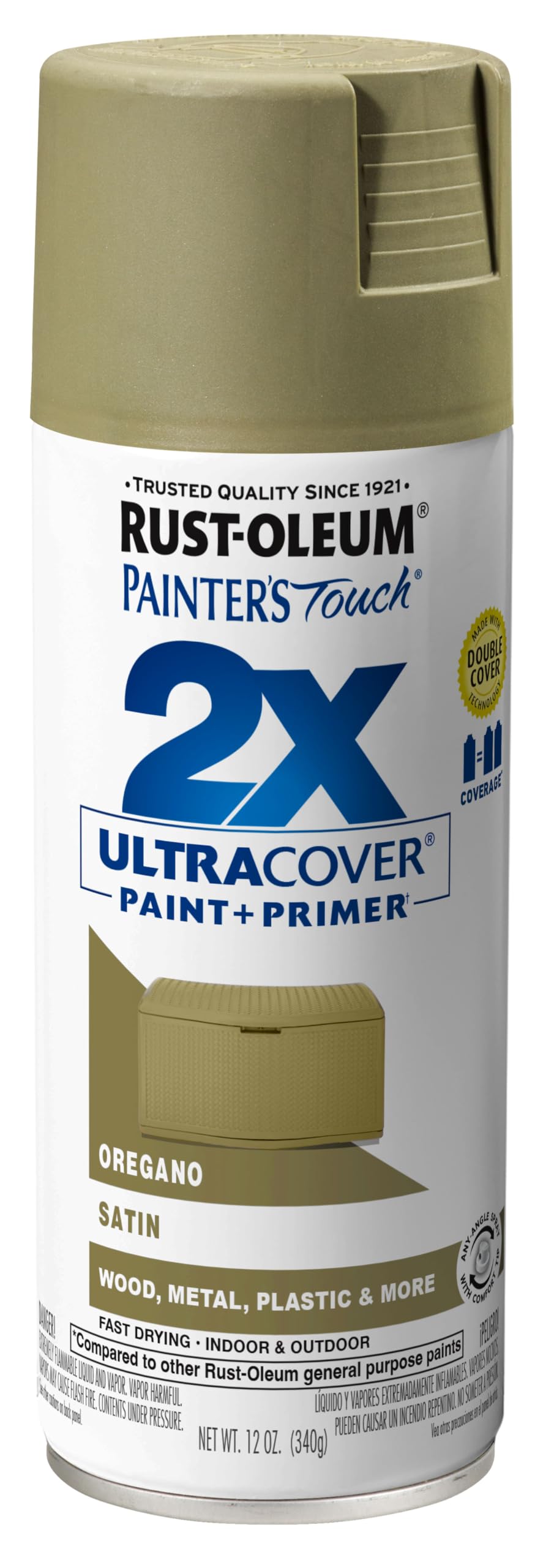 Rust-Oleum 334023-6PK Painter's Touch 2X Ultra Cover Spray Paint, 12 oz, Gloss Almond, 6 Pack