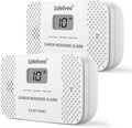 Safeliveo Carbon Monoxide Detector with Replaceable Battery, White, 2Pack