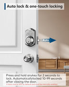 TEEHO TE001 Keyless Entry Deadbolt with Keypad for Front Door, Matte Black