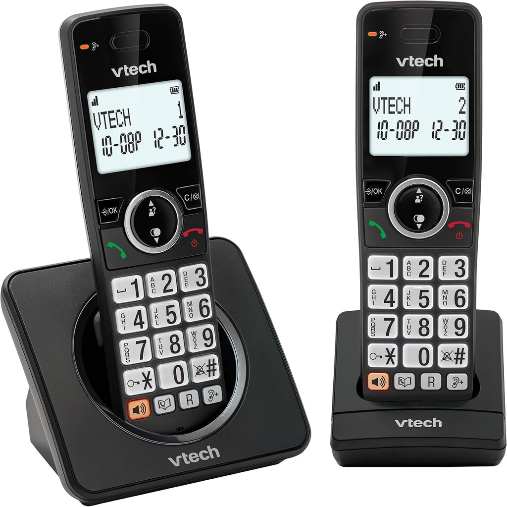 VTech EA5001 DECT Cordless Phone with Nuisance Call Blocker,Easy-to-Read Backlit Display,Landline Phone with 18 Hours Talk-time,Volume Booster,Handsfree Speakerphone,Speed Dial,2-Handset