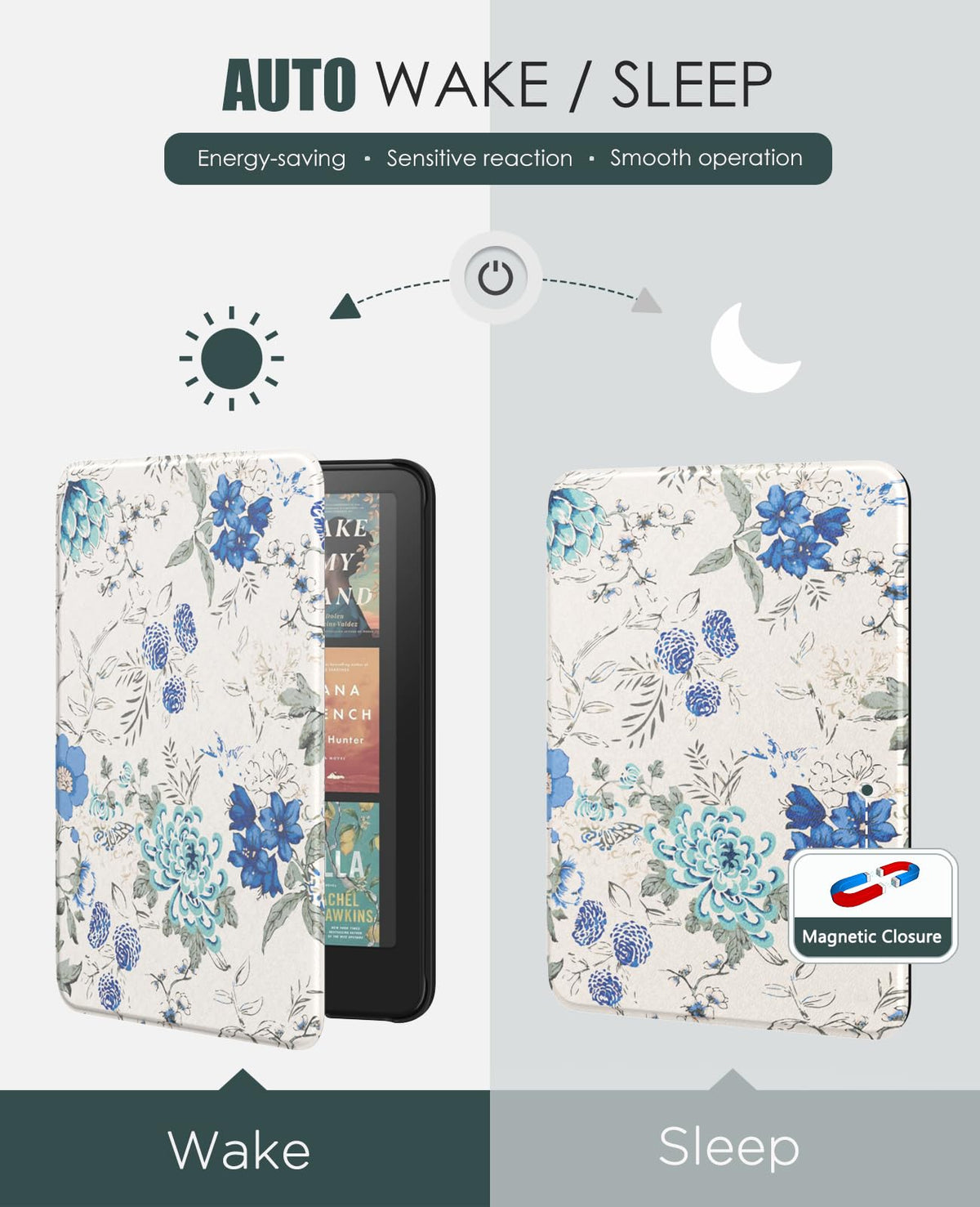 MoKo Case for 7" Kindle Paperwhite 12th Gen&Colorsoft 2024, Agave Green