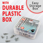 Plasterboard Fixings – 20pcs Heavy Duty Drywall Anchors & Screws, Metal Self Drilling Wall Plugs for Strong Grip