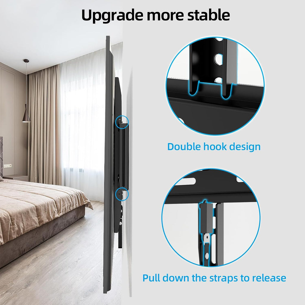 HOME VISION Heavy Duty Fixed TV Wall Bracket for 32-86 Inch Flat Screens
