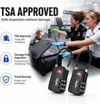 Diyife TSA Approved Luggage Locks with Flexible Steel Cable, Easy to Set up