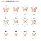 SAOROPEB 3D Butterfly Wall Decor 48 Pcs Gold Butterfly Birthday Decorations