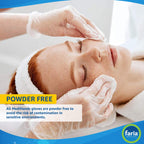MediHands Clear Vinyl Powder Free Gloves | Food Safe | Disposable | Latex Free | Medium - Pack of 100