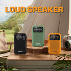 XHDATA D219 Portable Radio Retro FM AM SW Radio Battery Operated for Household Outdoor Camping Hiking Pocket Radio Beige