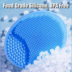 Baby Bath Brush, Baby Cradle Cap Brush, Silicone Massage Brush, Silicone Scrubbers Exfoliator Brush, Baby Skin Scrubbers Essential for Dry Skin, Cradle Cap and Eczema 2 Pack (Small-Blue&Green)