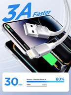 2Pack 2M iPhone Charger Cable, MFi Certified Lightning Cable Fast Charging Braided iPhone Charger Fast Charge USB Charging Lead for Phone 14 13 12 11 Pro Max XS XR X 8 7 6 Plus 5 SE, iPad and iPod