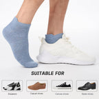 Niorasen Bamboo Trainer Socks for Men & Women, 6 Pairs, Low Cut