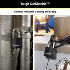 Master Lock Magnum Outdoor Padlock, Heavy Duty Keyed Lock M115XDLF, Black