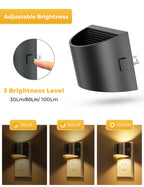 L LOHAS LED Night Lights Plug into Wall, Dimmable Night Light 2 Pack