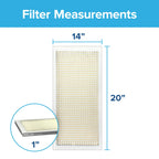 Filtrete 20x25x1 Air Filter, MERV 5, MPR 300, 6 HVAC Filters