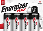 Energizer Max D Batteries (4 Pack) - 1.5V Battery LR20 - Long Lasting Power