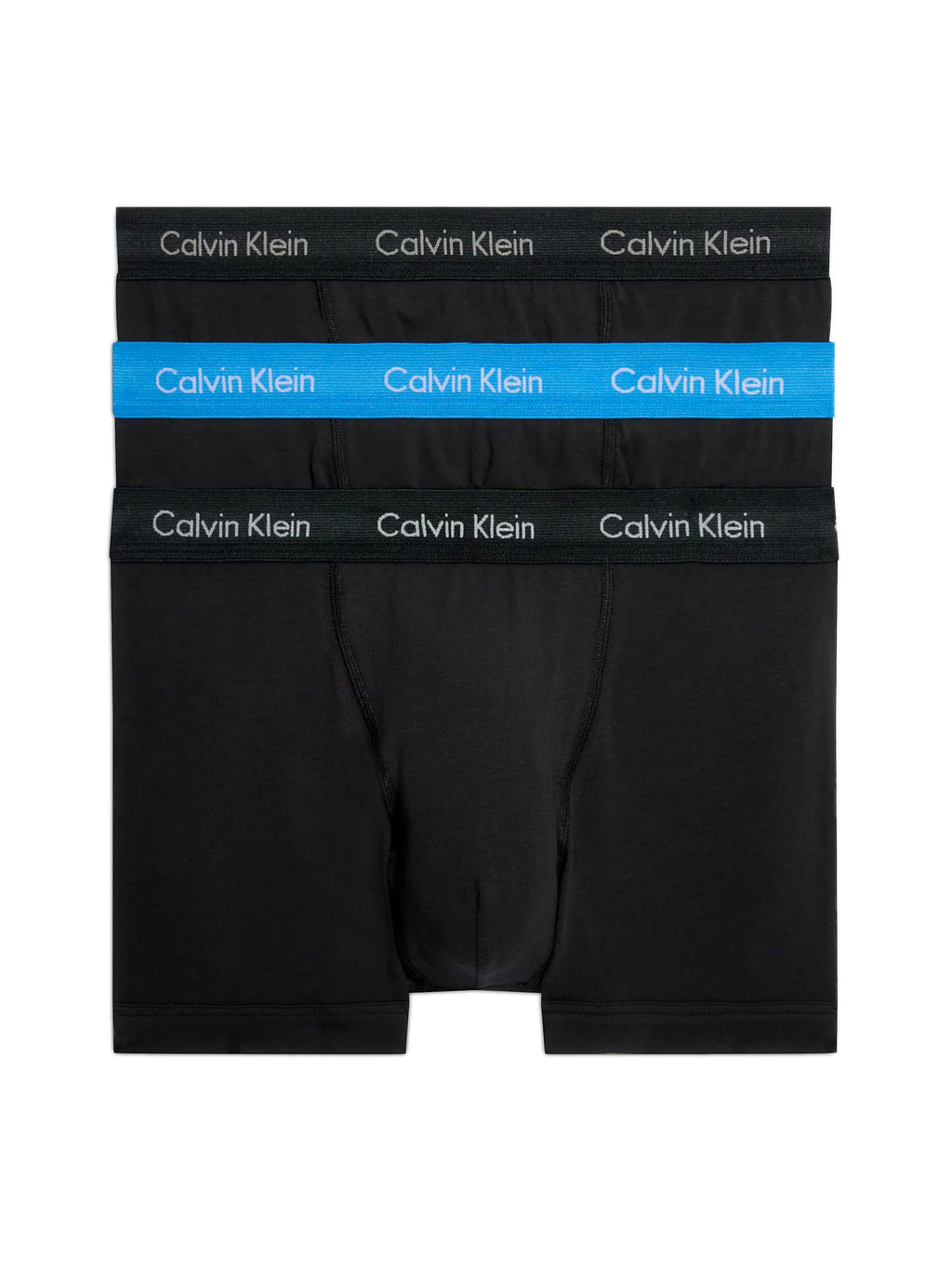Calvin Klein Men’s 3 Pack Trunks with Logo Waistband
