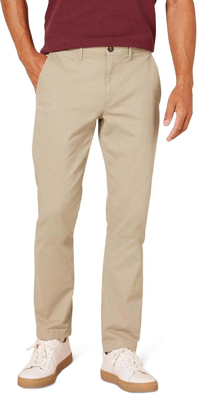 Amazon Essentials Men's Slim-Fit Casual Stretch Chino Trouser