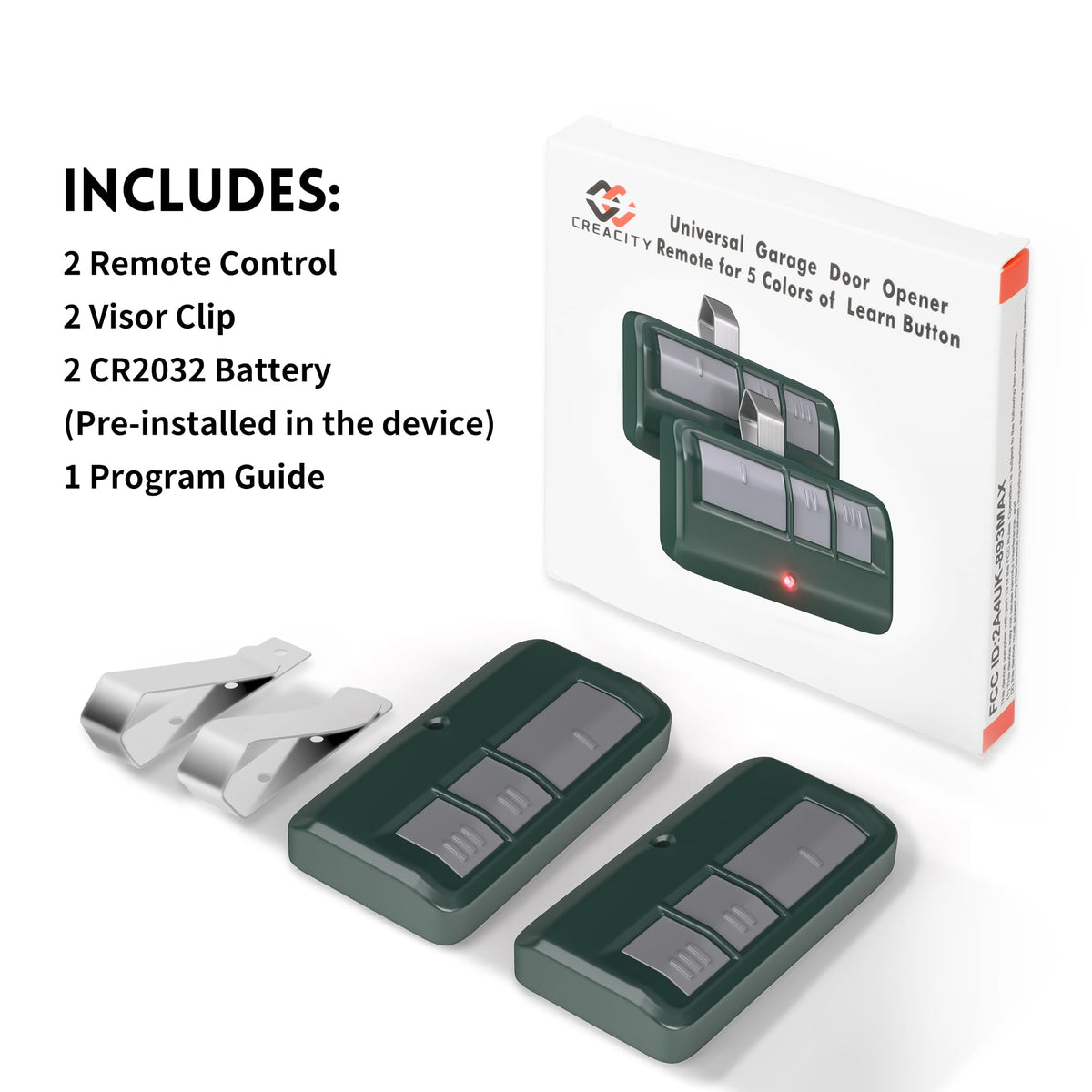 2 for LiftMaster Chamberlain Craftsman Garage Door Opener Remote