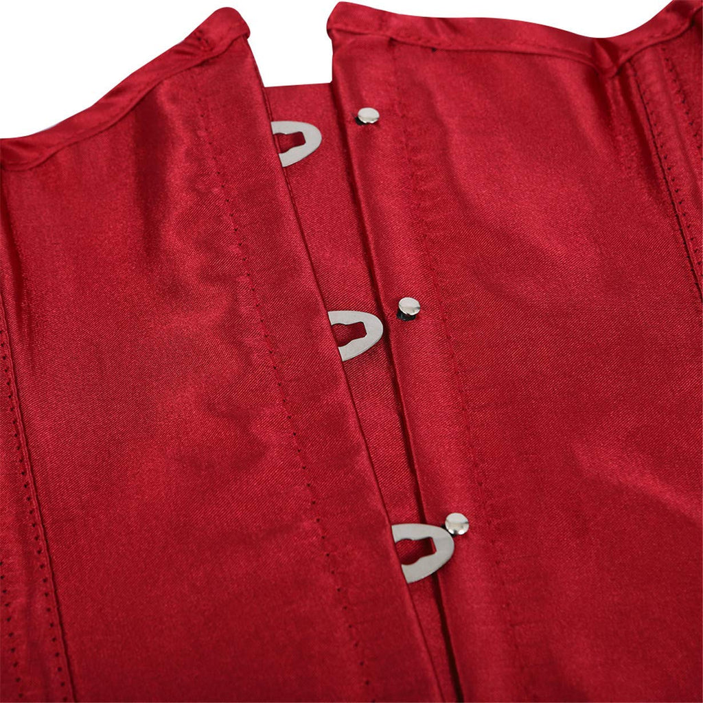 Kelvry Women's Satin Waist Cincher Lace up Boned Bustier Underbust Corset