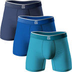 Giovici Mens Boxers Bamboo Anti Chafing Soft Comfortable Boxer Briefs Longer Leg - Boxer Shorts Multipack - Moisture Wicking Technology