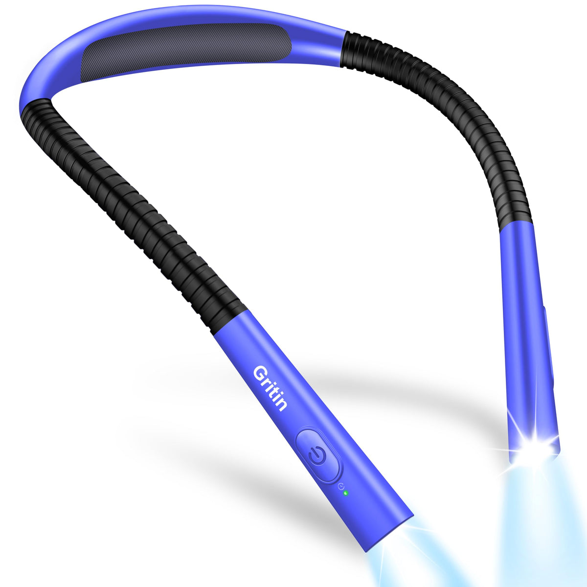 Gritin Book Light, Eye Caring 4-Color&5-Brightness Neck Light Reading Light