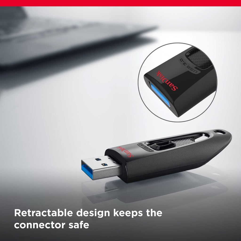 SanDisk Ultra 64GB USB Flash Drive USB 3.0 up to 130MB/s Read - Pack of 3