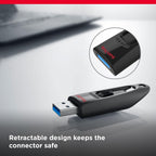 SanDisk Ultra 64GB USB Flash Drive USB 3.0 up to 130MB/s Read - Pack of 3